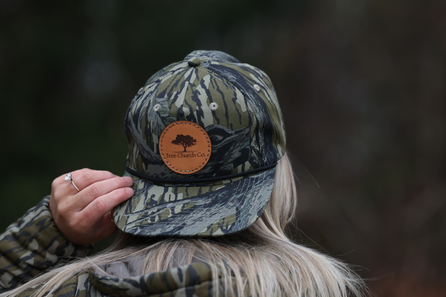 Tree Church hat - Mossy Oak Treestand patch logo