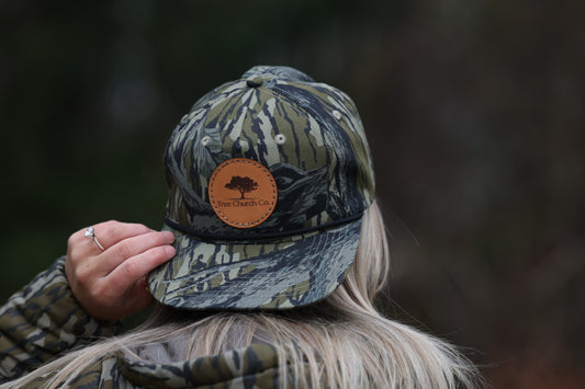 Tree Church hat - Mossy Oak Treestand patch logo